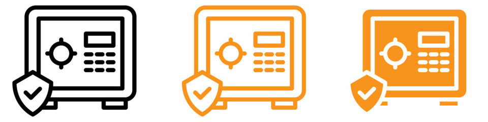 Poster - Secure Safe Vault Box Icon for Security and Storage Graphics Ideal for Representing Safe Deposit Boxes and Secure Storage