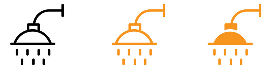 Poster - Functional Shower Head Icon for Bathroom and Plumbing Graphics Perfect for Representing Shower Fixtures and Bathroom Accessories