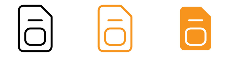 Aufkleber - Digital Sim Card Icon for Mobile and Telecommunication Graphics Perfect for Representing Sim Cards and Mobile Network Access