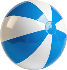 Canvas Print - Blue and white beach ball