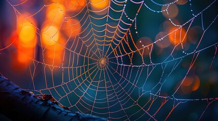 Halloween Background Spooky Cobweb In The Darkness