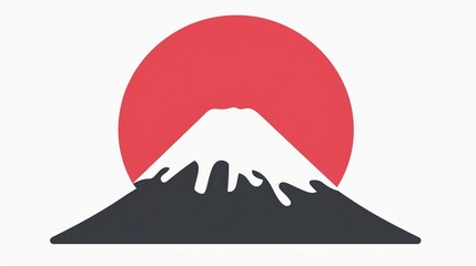 日本の日の丸と富士山7