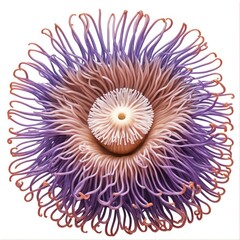 Wall Mural - sea ​​anemone isolated on white background.