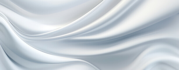 Poster - Luxurious Smooth White Silk Fabric Texture