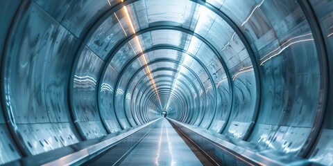 Poster - A sleek and modern tunnel that captures the very essence of futuristic design and contemporary architecture