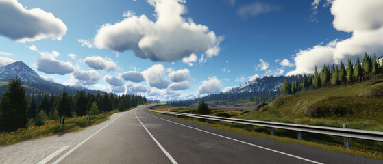 Poster - Scenic Mountain Road Panoramic Journey