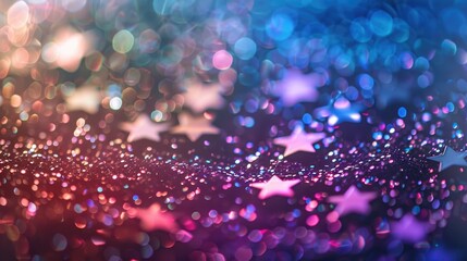 Aufkleber - Glitter stars background