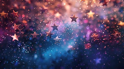 Aufkleber - Glitter stars background