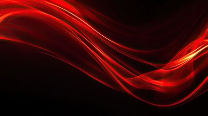 Poster - Bold abstract red light against a black background, featuring ample copy space for your text or message. Eye-catching and vibrant.