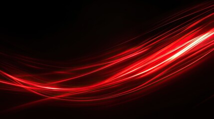 Poster - Bold abstract red light against a black background, featuring ample copy space for your text or message. Eye-catching and vibrant.