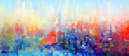 Canvas Print - Vibrant Abstract Cityscape Artistic Impression