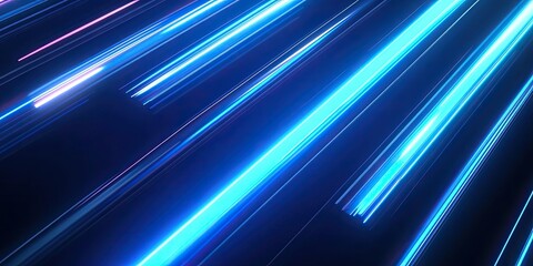 Aufkleber - Diagonal Glowing Blue and Pink Lines on a Dark Background