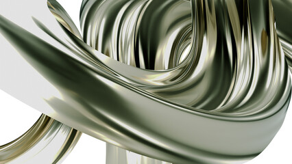 Aufkleber - elegant silver metallic 3d rendering