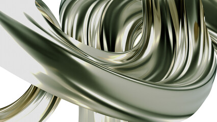 Aufkleber - elegant silver metallic 3d rendering