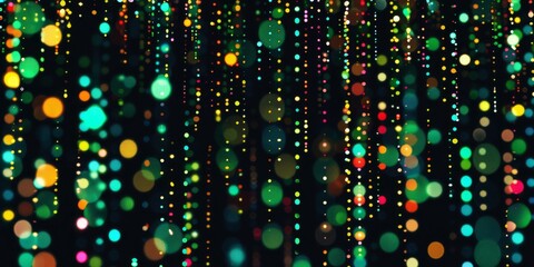 Poster - Colorful Bokeh Lights Abstract Background Wallpaper Art with a festive, modern, and vibrant look
