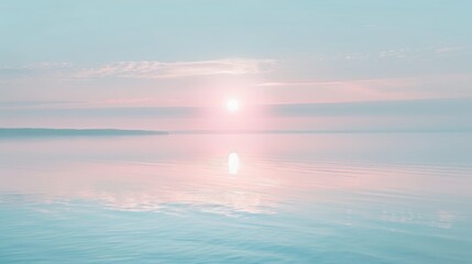 Sticker - Serene Sunrise Over Calm Lake Waters