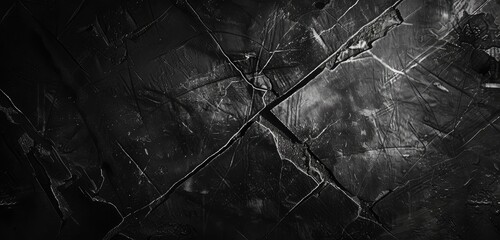 Wall Mural - Abstract Black and Gray Cracked Surface Texture