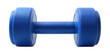 © kanoktuch - A blue dumbbell designed for aerobic workout. Ideal for home and gym exercises. Isolated on transparent background, png.
