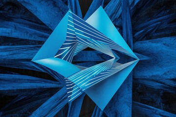 blue geometric shape abstract background