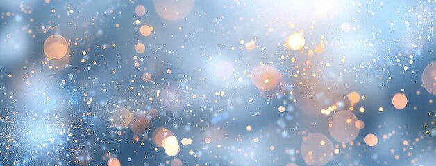 Wall Mural - Magical Winter Sparkle Bokeh Background