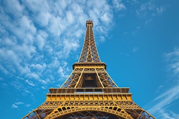 Poster - La Tour d-Eiffel on the bank of Seine in Paris, France