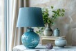 © kardaska - Elegant blue lamp in modern room