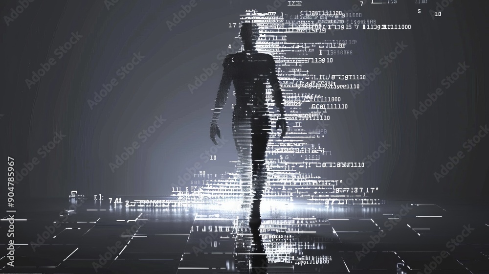 ASCII art full body human image Stock Illustration | Adobe Stock