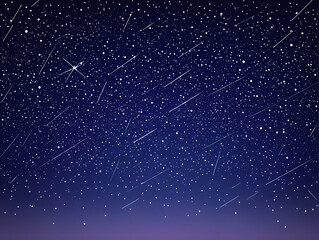 Wall Mural - Starry night sky with twinkling stars. Anime clean style. Background design.