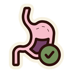 Poster - healthy stomach digestion sticker