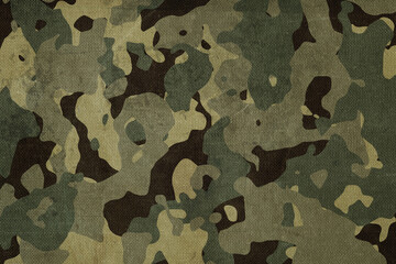 Wall Mural - texture of fabric with military camouflage. military theme background.