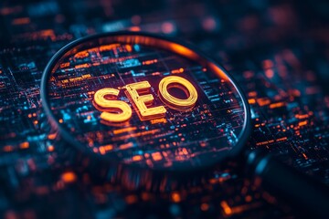 Wall Mural - amplify your digital presence: a glowing evaluation of seo performance