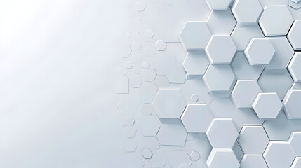 Poster - Abstract white colorful hexagon concept crafted for technology and science background, generative ai