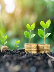 Poster - Advantages of sustainable and green investments highlighted in a documentary style photo, showcasing eco-friendly projects, renewable energy sources, and community development initiatives