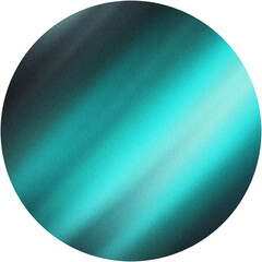 Poster - Round blend of teal and black colors, with a textured look on a clear background