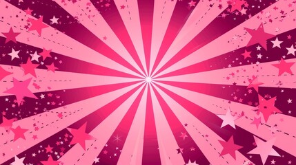 Wall Mural - Pink and White Starburst, Pink, White, Stars, Burst, background