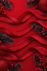 Canvas Print - Red Christmas Background