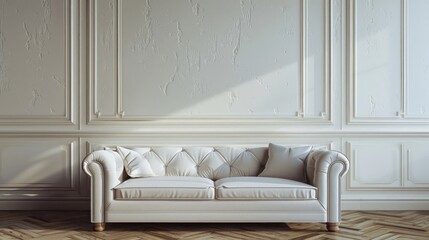 Wall Mural - Living room interior with a couch by the wall