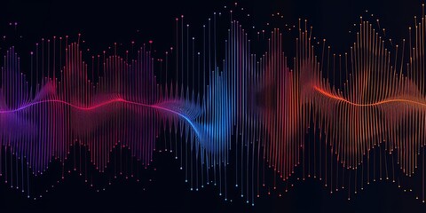 Poster - experience dynamic sound wave visualization in stunningly vibrant colors that captivate you