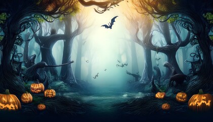 Wall Mural - Halloween-themed background 