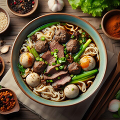 Boat noodles with stewed beef 2