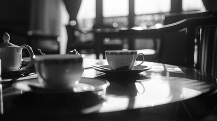 Sticker - Coffee Cups on Table