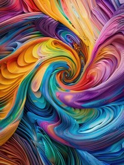 Wall Mural - Colorful Paper Swirl