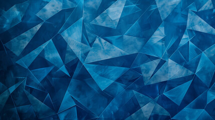 Wall Mural - A blue background with a pattern of triangles. The blue color is very bright and the pattern is very intricate