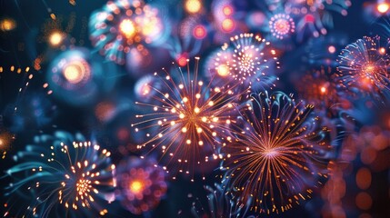 Aufkleber - Illuminated fireworks