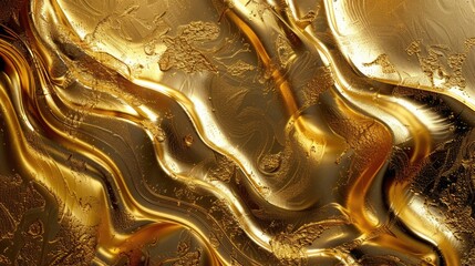 Poster - Luxurious liquid gold design for various graphics purposes