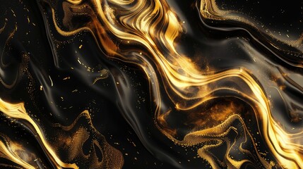 Poster - Luxurious liquid gold design for various graphics purposes