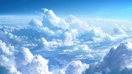 Wall Mural - the expansive sky of blue and clouds