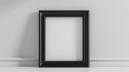 Poster - Picture frame in black on white backdrop