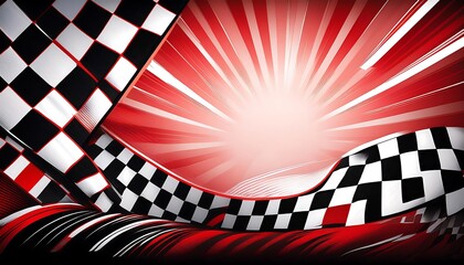 Poster - dynamic racing background vector featuring a checkered flag pattern