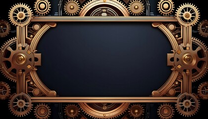 Poster - frame that combines steampunk aesthetics with modern technology